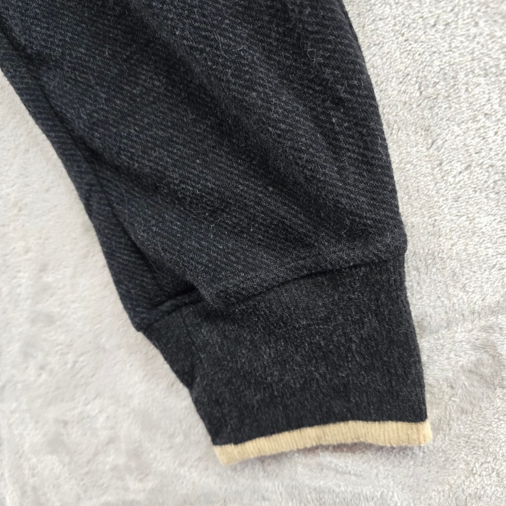 Faherty Women Medium Joggers Charcoal Grey Textured Drawstring Sweatpants - Picture 3 of 11